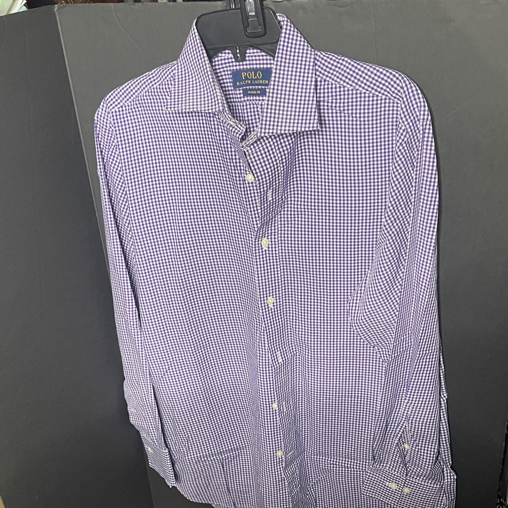 Polo by Ralph Lauren Men's Purple Gingham Shirt